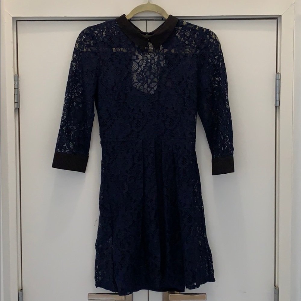 BCBG Lace Navy Dress